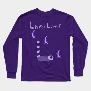 L is for Lemur Long Sleeve T-Shirt